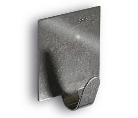 B7207-E Percha Cuadrada Grande. Inox. Adhesiva. Inox