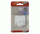 Mod. B7207-D Percha Cuadrada Grande. Inox. Adhesiva. Lacado blanco [Blister 1 unidad]