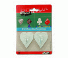 Mod. B7212-D Perchas diseño Poker. Lacado Blanco. 52 x 44 mm [Blister 2 unidades]