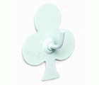 B7213-D Perchas diseño Poker. Lacado Blanco. 52 x 44 mm