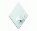 B7214-D Perchas diseño Poker. Lacado Blanco. 52 x 44 mm