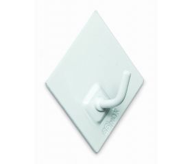 B7214-D Perchas diseño Poker. Lacado Blanco. 52 x 44 mm