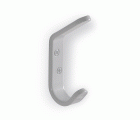 B7220-D Percha Aluminio. Doble gancho. Lacado blanco