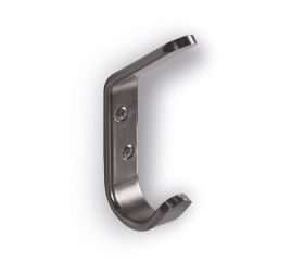B7220-F Percha Aluminio. Doble gancho. Satinado