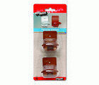 Mod. B7241-M Percha acero Lacada. Porcelana. 40 x 55 mm [Blister 2 unidades]