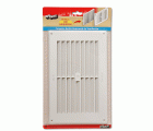 Mod. B7265-B Rejilla Horizontal con mosquitera. Blanco. 17 x 27 cm [Blister 1 conjunto]