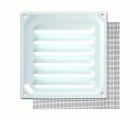 B7300-D Rejilla con Mosquitera. Lacado Blanco. 10 x 10 cm