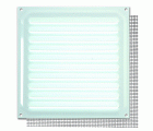 B7301-D Rejilla con Mosquitera. Lacado Blanco. 15 x 15 cm