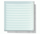 B7302-D Rejilla con Mosquitera. Lacado Blanco. 17 x 17 cm