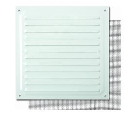 B7304-D Rejilla con Mosquitera. Lacado Blanco. 20 x 20 cm