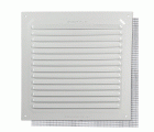 B7306-D Rejilla con Mosquitera. Lacado blanco. 25 x 25 cm