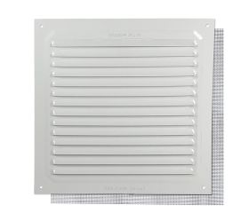 B7306-D Rejilla con Mosquitera. Lacado blanco. 25 x 25 cm