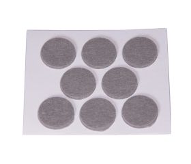 B7604-G Deslizadores de Fieltro Sintético. Gris. Ø 25 mm