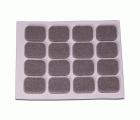 B7611-G Deslizadores de Fieltro Sintético. Gris. 16x20 mm.