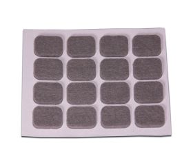 B7611-G Deslizadores de Fieltro Sintético. Gris. 16x20 mm.