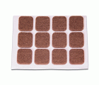 B7612-M Deslizadores de Fieltro Sintético. Marrón. 20x23 mm