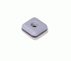 B7762-G Deslizadores para muebles adhesivo y tornillo. Gris. 24 x 24 mm