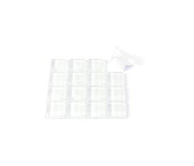 B7800-H Pastillas Protectoras Adhesivas. Transparente. 15 x 15 mm