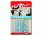 Mod. B7802-H Gotas protectoras adhesivas. Transparente. Ø 10 mm. Alto 5 mm [Blister 25 pastillas]