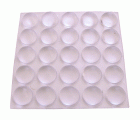 B7802-H Gotas protectoras adhesivas. Transparente. Ø 10 mm. Alto 5 mm