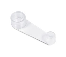 B7835-H Tope Retenedor Giratorio Plástico. Adhesivo. Transparente. 32 x 102 x 22 mm