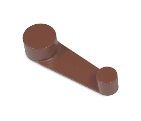 B7835-M Tope Retenedor Giratorio Plástico. Adhesivo. Marrón. 32 x 102 x 22 mm