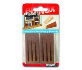 Mod. B7851-Z Cuña de Plástico. Madera. 66 x 30 x 15 mm [Blister 2 unidades]