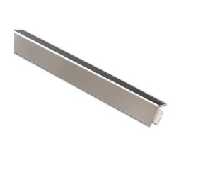 B8013 Ángulo metálico adhesivo. Acero Inoxidable. 250 cm. 20 x 20 mm