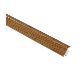 B8072 Ángulo metálico adhesivo. Madera Clara. 250 cm. 20 x 20 mm
