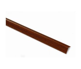 B8087 Ángulo metálico. Madera Oscura. 250 cm. 20 x 20 mm