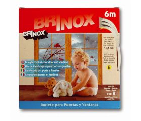 Mod. B8250-B Burlete puertas y ventanas Tipo E. Blanco. 6 m [Caja-display 1 rollo]