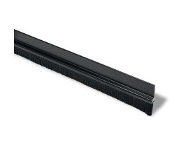 B8270-N Burlete aluminio pelo 25 mm. Negro. 100 cm