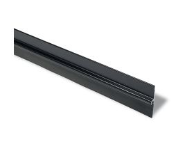 B8272-N Burlete aluminio goma 25 mm. Negro. 100 cm