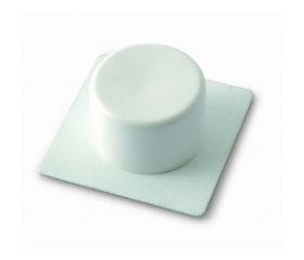 B9001-D Tope puerta adhesivo. Lacado Blanco. 45 x 45 x 21 mm