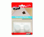 Mod. B9003-B Tope puerta plástico adhesivo. Blanco. 42 x 42 x 22 mm [Blister 2 unidades]