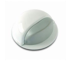 B9004-D Tope Acero para puertas adhesivo. Lacado Blanco. Ø 49 x 22 mm