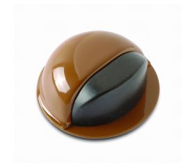 B9004-M Tope Acero para puertas adhesivo. Marrón. Ø 49 x 22 mm