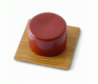 B9006-U Tope puerta Pequeño adhesivo. Parquet marrón. 41 x 41 x 20 mm
