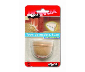 Mod. B9008-H Tope Madera Luxe adhesivo. Haya. 48 x 37 x 25 mm [Blister 1 unidad]