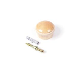B9012-H Tope Madera Cilíndrico con Tornillo invisible. Haya. Ø 35 x 29 mm