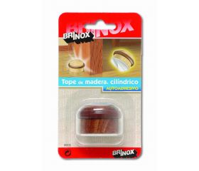 Mod. B9013-Y Tope Madera Cilíndrico adhesivo. Roble. Ø 35 x 29 mm [Blister 1 unidad]