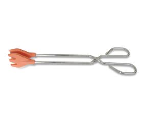 C51065 Tenacilla Palas anchas Silicona. Naranja. 30 cm