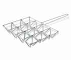 C51600 Parrilla para Vegetales. 12 huecos. Galvanizado. 25x33x6 cm