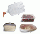 Mod. C52040 Tapas elásticas silicona rectangulares. Pack 6 medidas [Caja 1 pack]