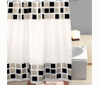 M52014M Cortina Baño. Marrón. 180 x 180 cm
