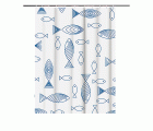 M52021C Cortina Baño. Azul. 180 x 180 cm