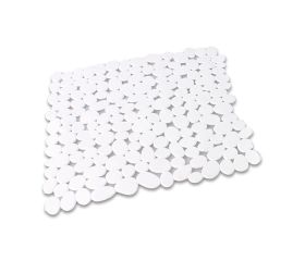 M54021B Alfombra Antideslizante Piedras. Blanco. 53 x 53 cm