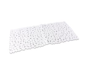 M54022B Alfombra Antideslizante Piedras. Blanco. 35 x 70 cm