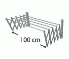 M8C002A Tendedero Extensible Pared. Aluminio. 100 cm