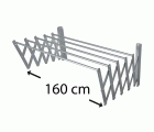 M8C005A Tendedero Extensible Pared. Aluminio. 160 cm